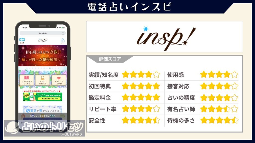 電話占いインスピ 評価