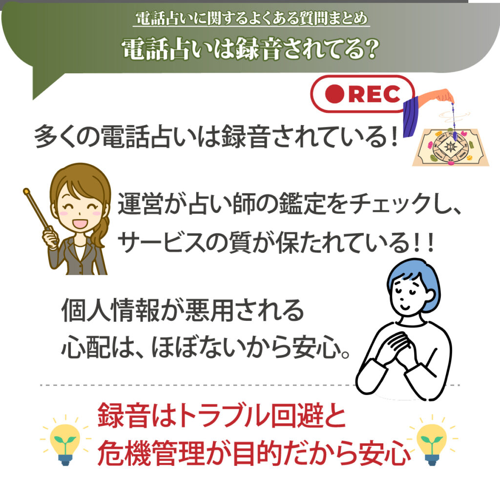 電話占いは録音されてるか