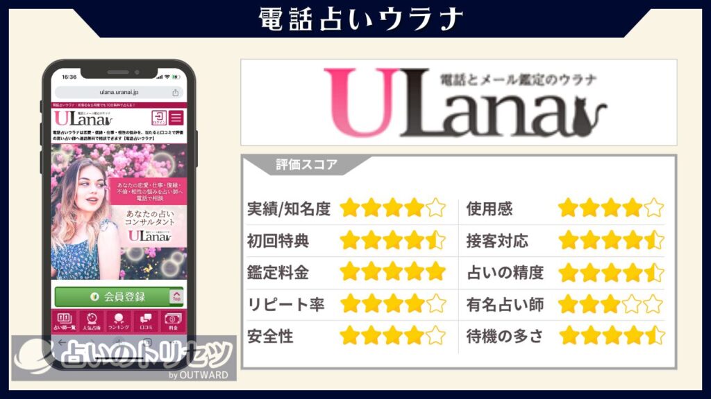 電話占いウラナ 評価