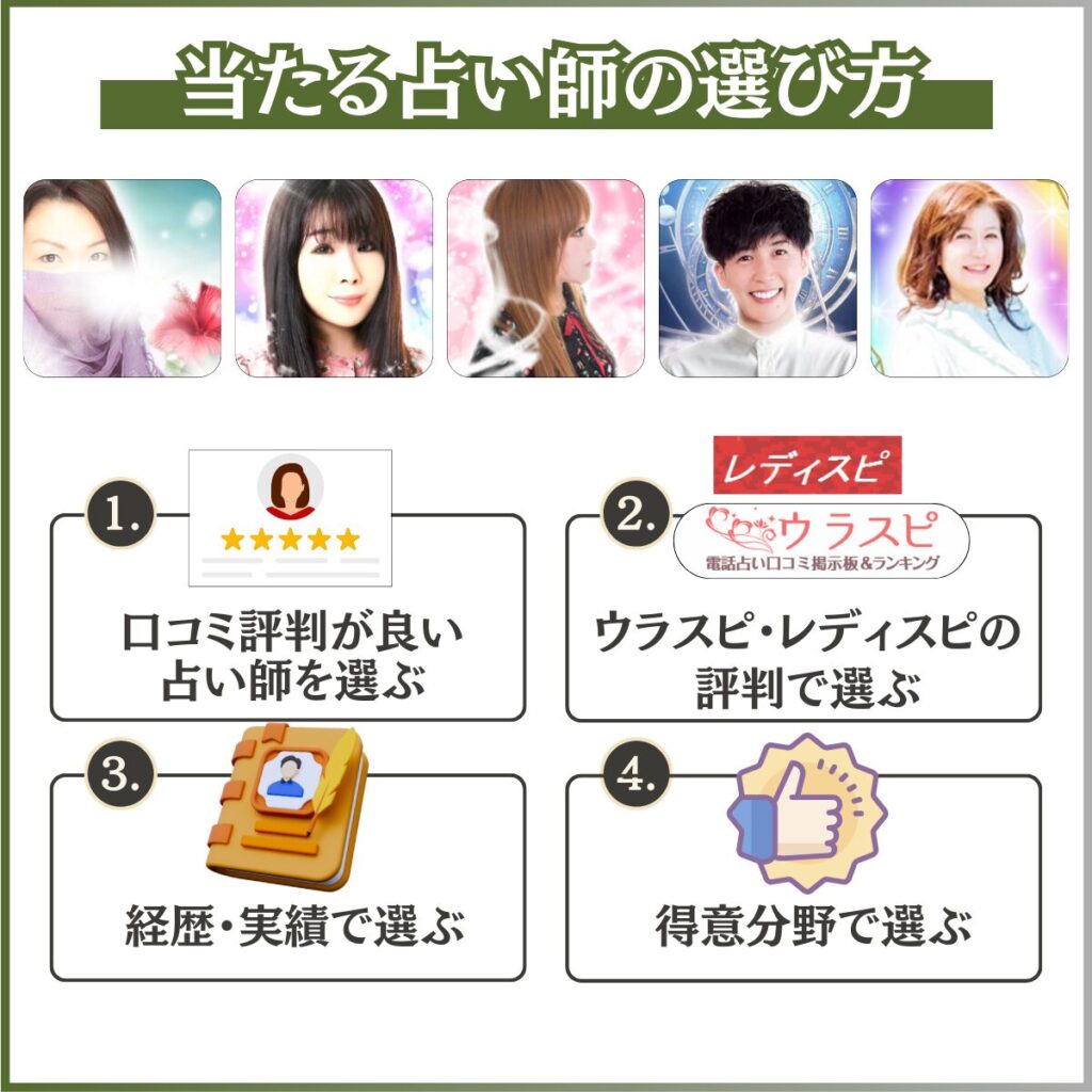 当たる占い師の選び方