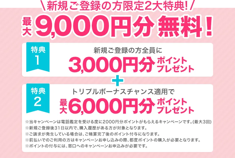 電話占フィール 特典詳細